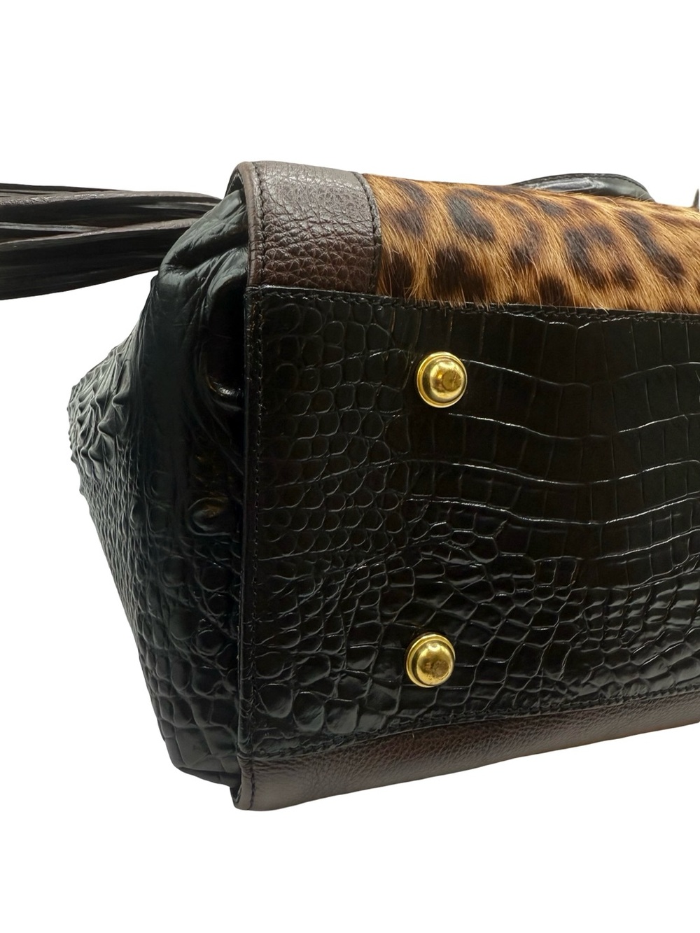 Brahmin Anna satchel w/ Calf hair design - Picture 5 of 12